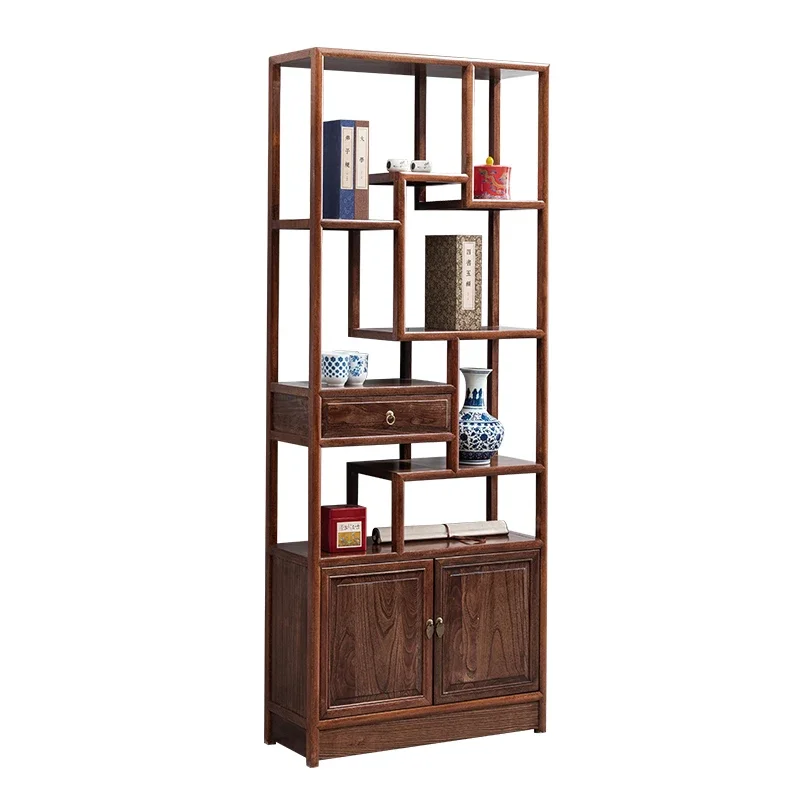

12Solid wood small Bogu frame, new Chinese modern simple shelf, entrance cabinet, Duobao Pavilion display rack, combined cabinet