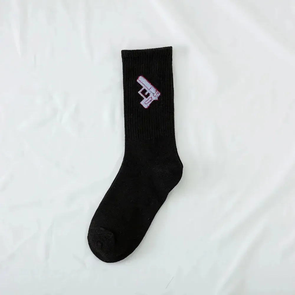 Long Tube Sock Male Japanese College Style Korean Sports Socks Couple Mens Sock High Top Female Trendy Cotton Socks Calcetines