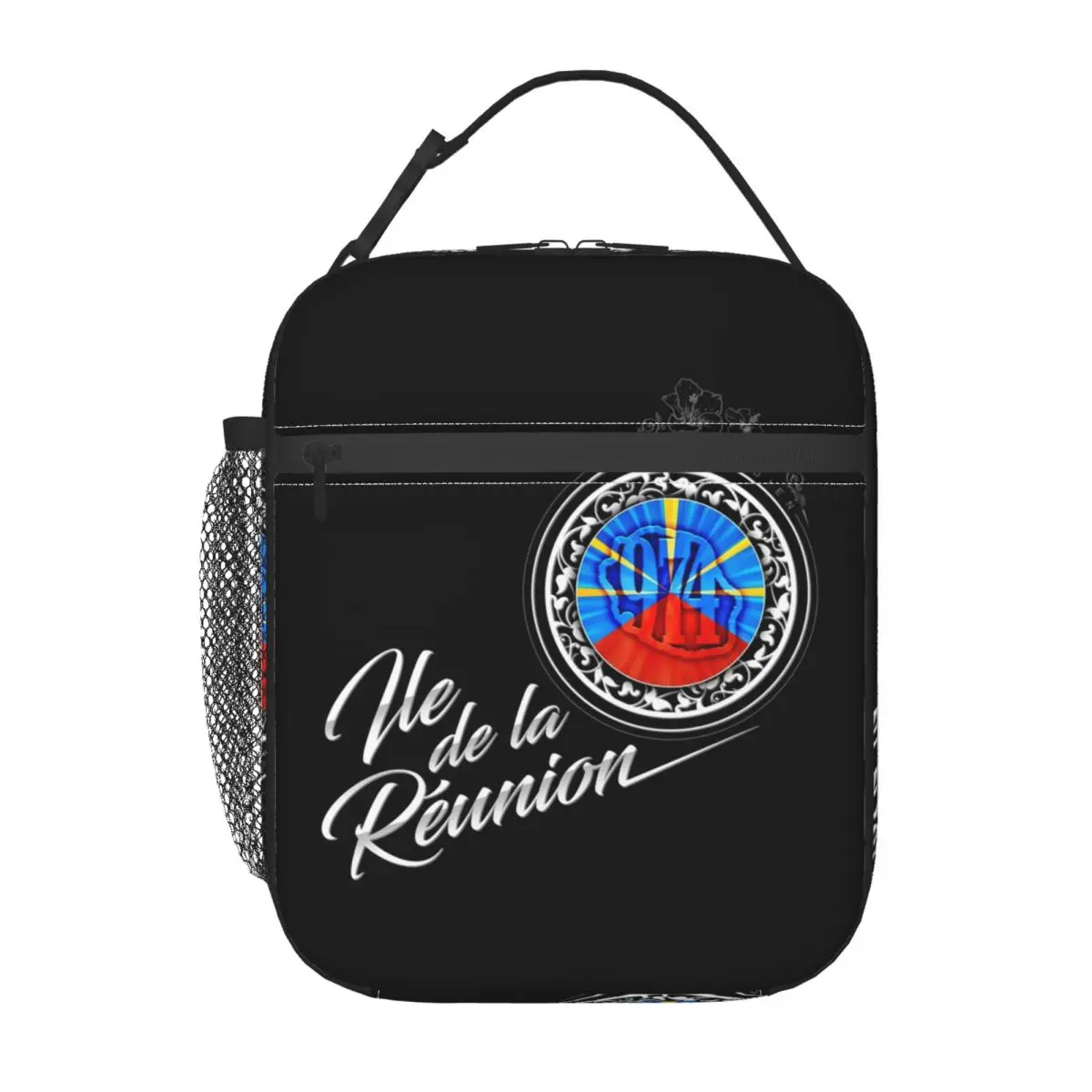 Reunion Island 974 Portable Lunch Boxes for Women Leakproof Thermal Cooler Food Insulated Lunch Bag School Children Student