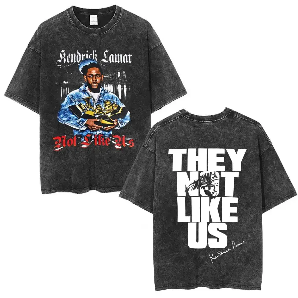 Rapper Hip Pop They Not Like Us Say T-shirt Men Women Fashion Hip Hop Oversized T Shirts Streetwear Washed Vintage Short Sleeves