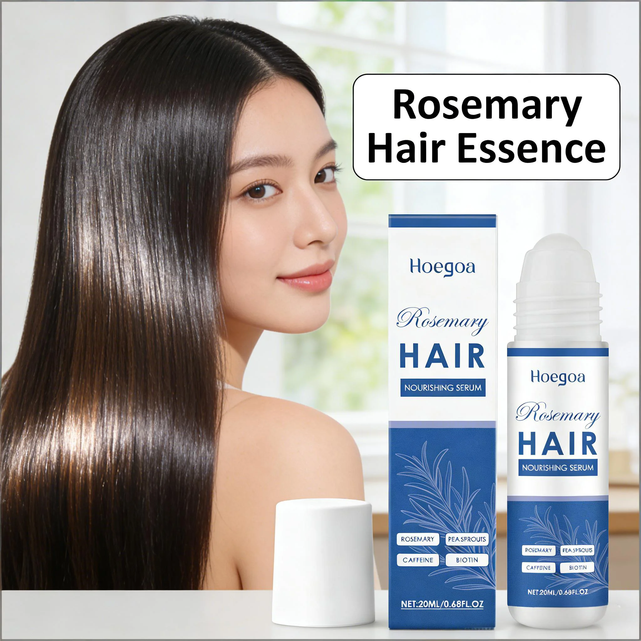 

Rosemary Hair Oil Roller Nourish Scalp Activate Hair Follicles Relieve Dry Frizzy Hair Loss Treatment Promote Hair Growth Serum