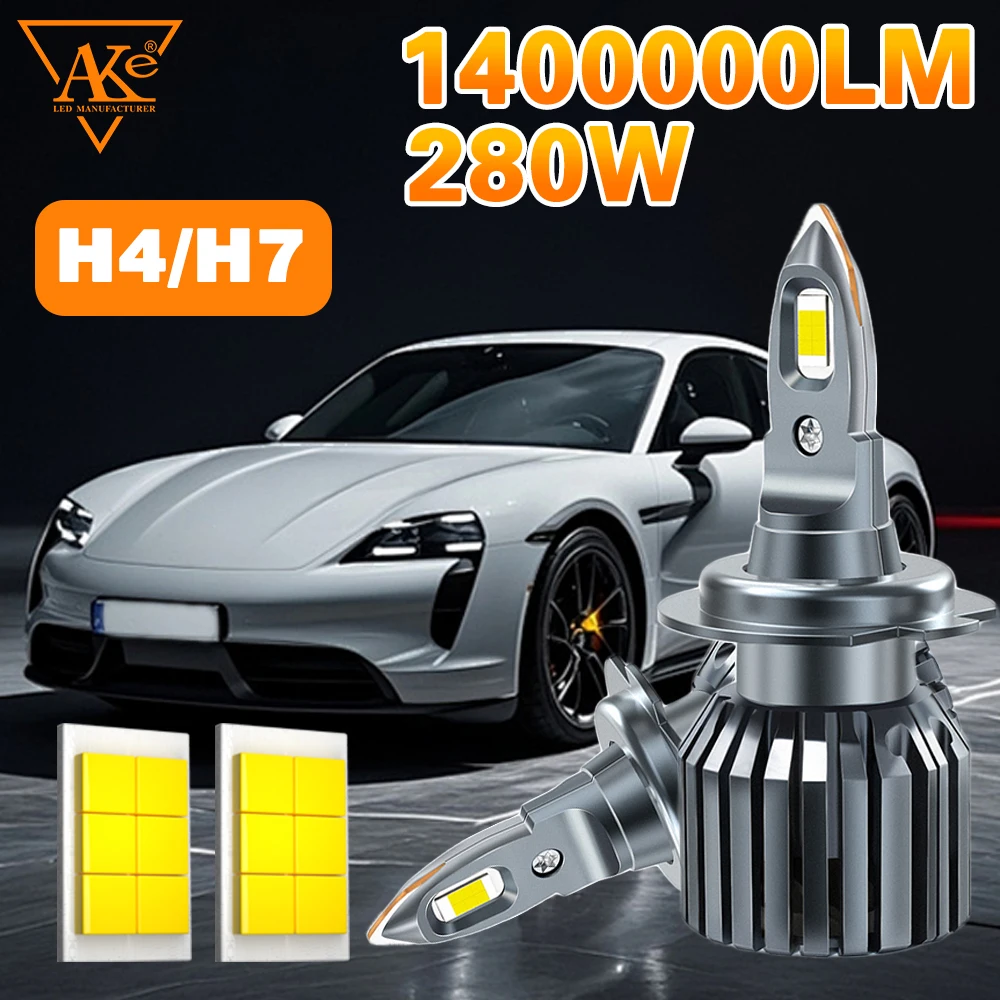 

1400000LM H7 H14 Светодиодные лампы фары 280 Вт для автомобильных фар H1 H11 9005 9006 HB3 HB4 9012 Автодиодные лампы Canbus без ошибок 6000K