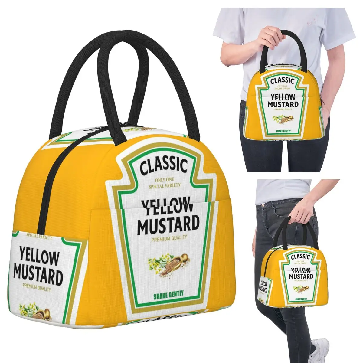 

Изолированная сумка для обеда с изображением горчицы Mayo Ketchup для детей, школьный холодильник, термосумка для еды, герметичная коробка для завтрака, контейнер