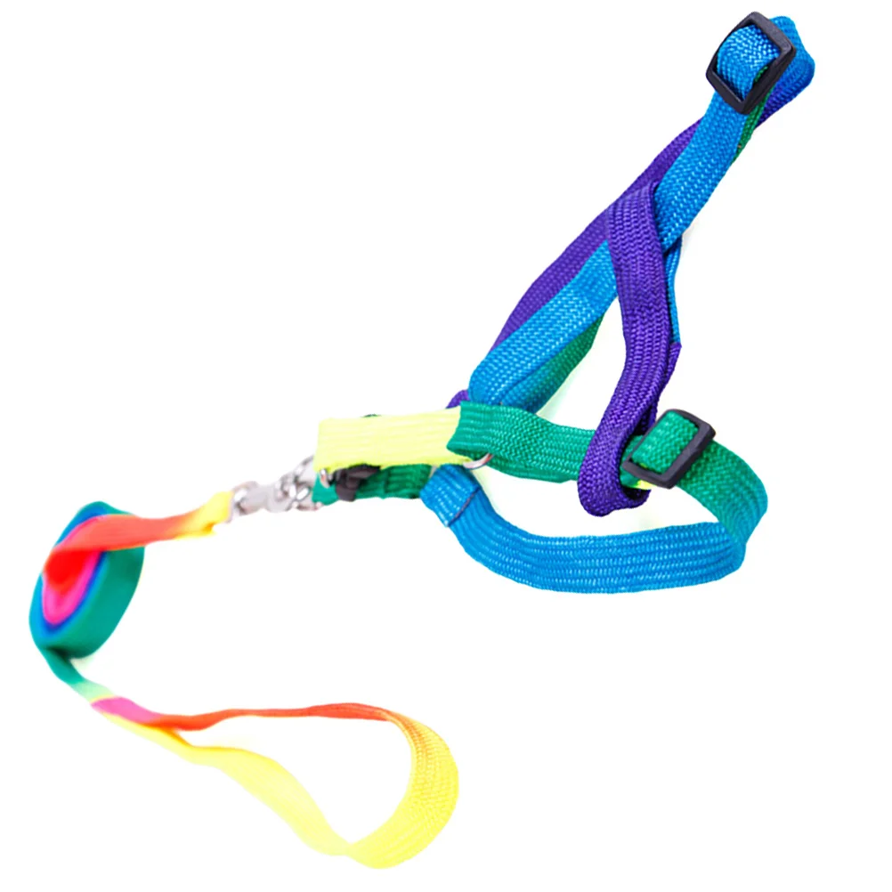 

Adjustable Nylon Pet Dog Puppy Cat Harness Leash Colorful No-Choke Design Easy on Off Chest Strap for Daily Use
