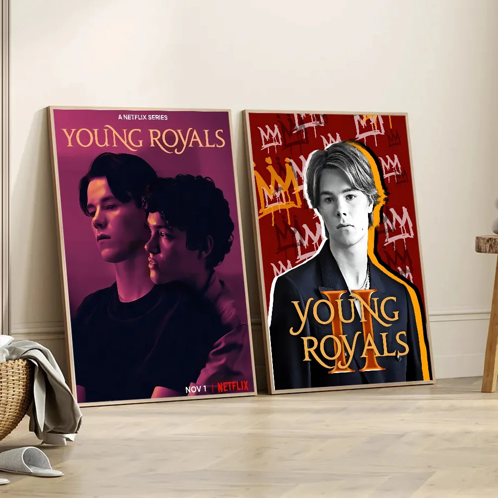 Young Royals TV Show Movie Sticky Posters Vintage Room Home Bar Cafe Decor Vintage Decorative Painting