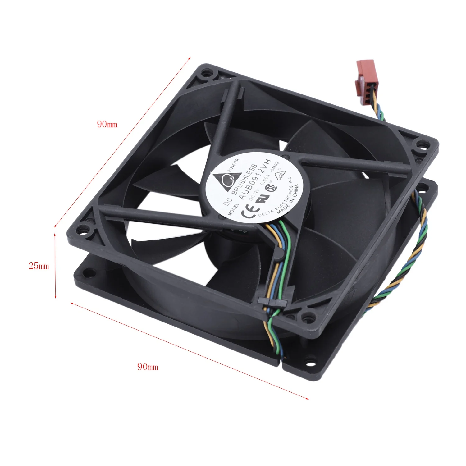 90*90*25MM DC 12V 0.60A 4-pin computer cpu cooling