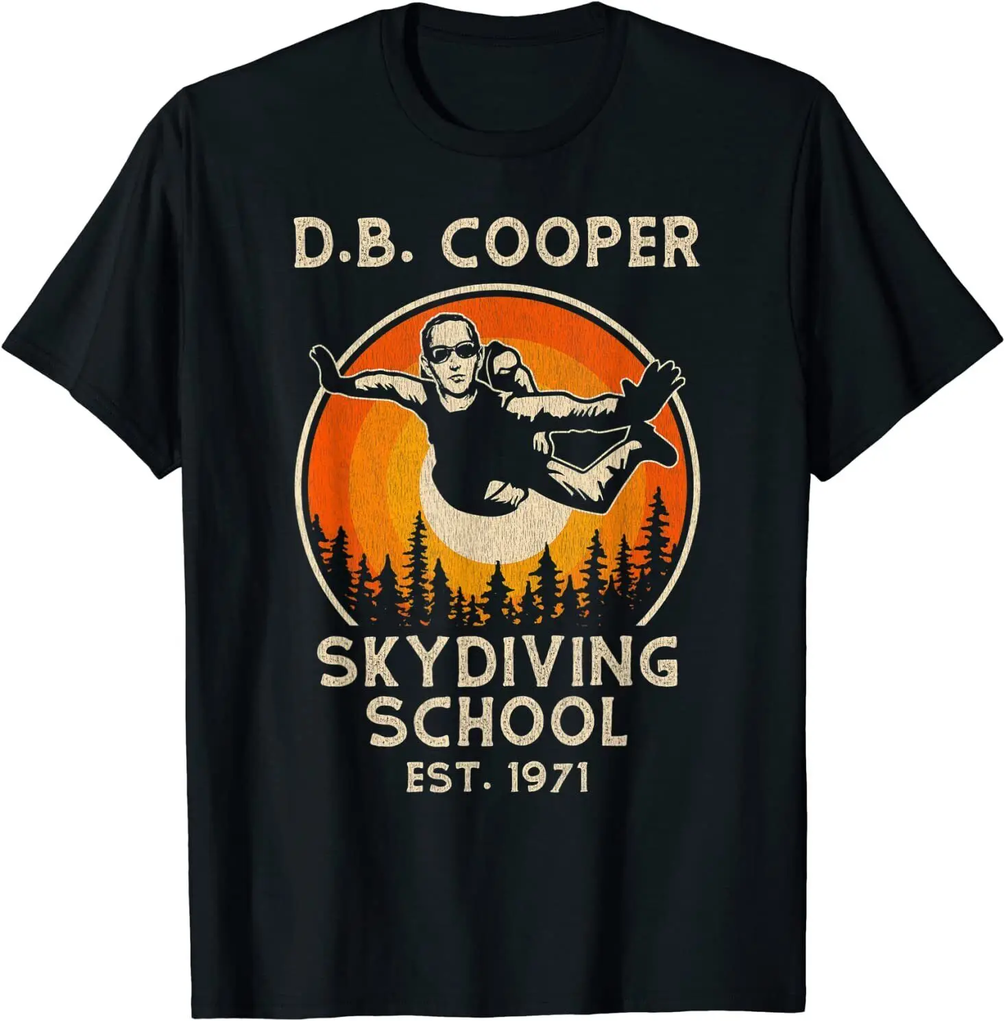 DB Cooper Skydiving School T-Shirt Size S-5XL