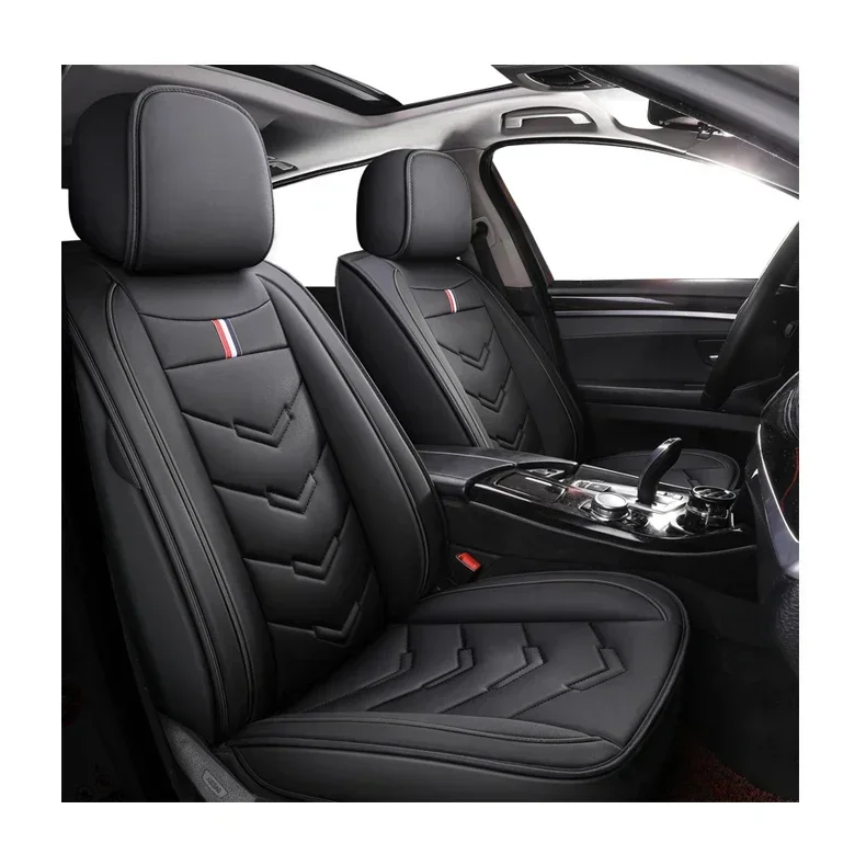 4 Pc Car Accessories Full Set Luxury Auto Customized Universal Leather Car Seats Cover