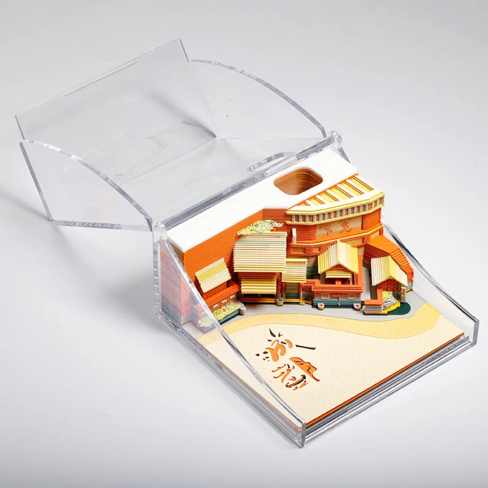 Chengdu Kuanzhai Alley papel estéreo 3D tallado nota adhesiva famosa ciudad arquitectónica punto de referencia Festival corporativo regalo creativo