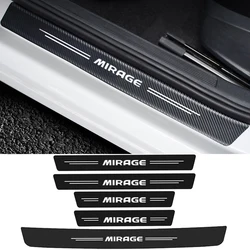 Auto Carbon Fiber Tape for Mitsubishi Mirage Entry Pedal Interior Anti Abrasion Stickers Car Sill Kick Plate Durable Accessories