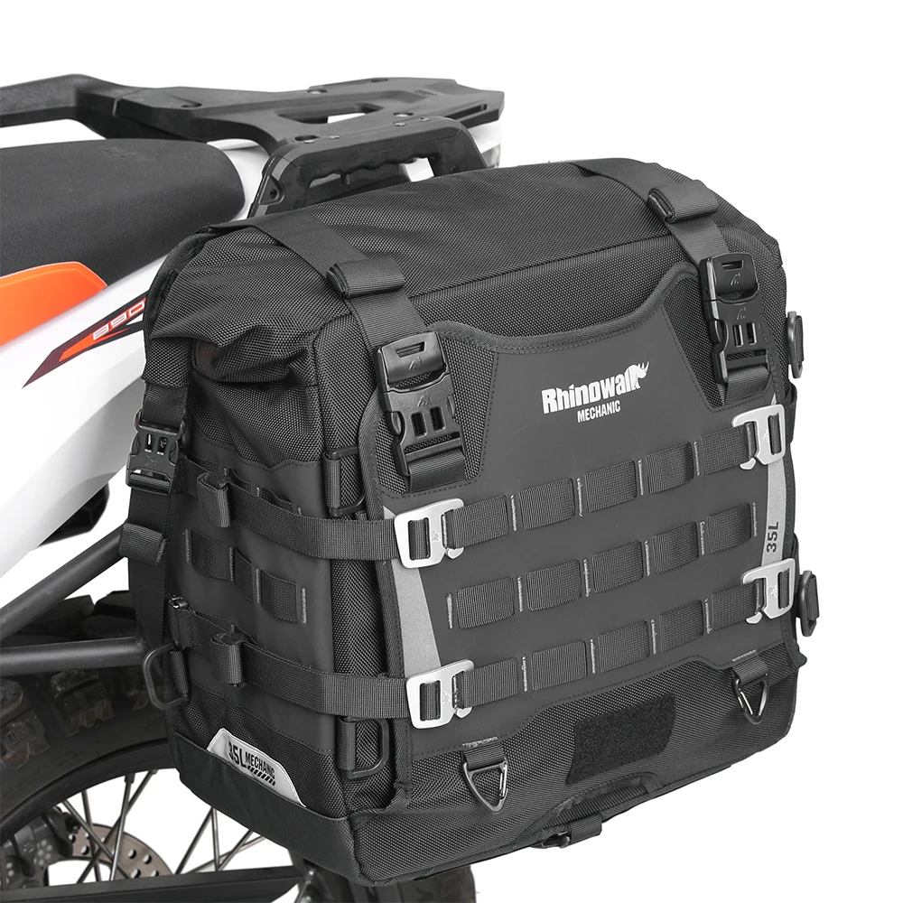 Rhinowalk  Motorcycle Quick Release Side Bag,  Mechanic Series 35 Liter Side Rack Luggages for Motorcycle Touring