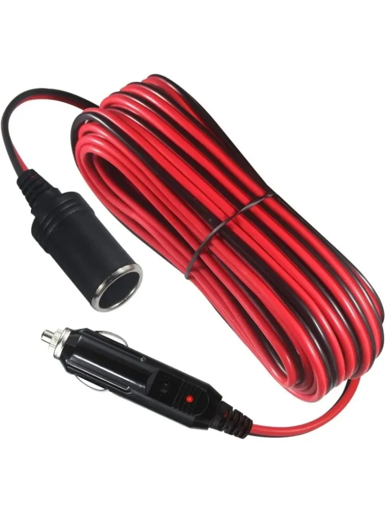 2M/5M Auto Zigarre Leichter Stecker 12V Verlängerung Kabel Adapter Buchse Ladegerät Blei Mit Anzeige licht