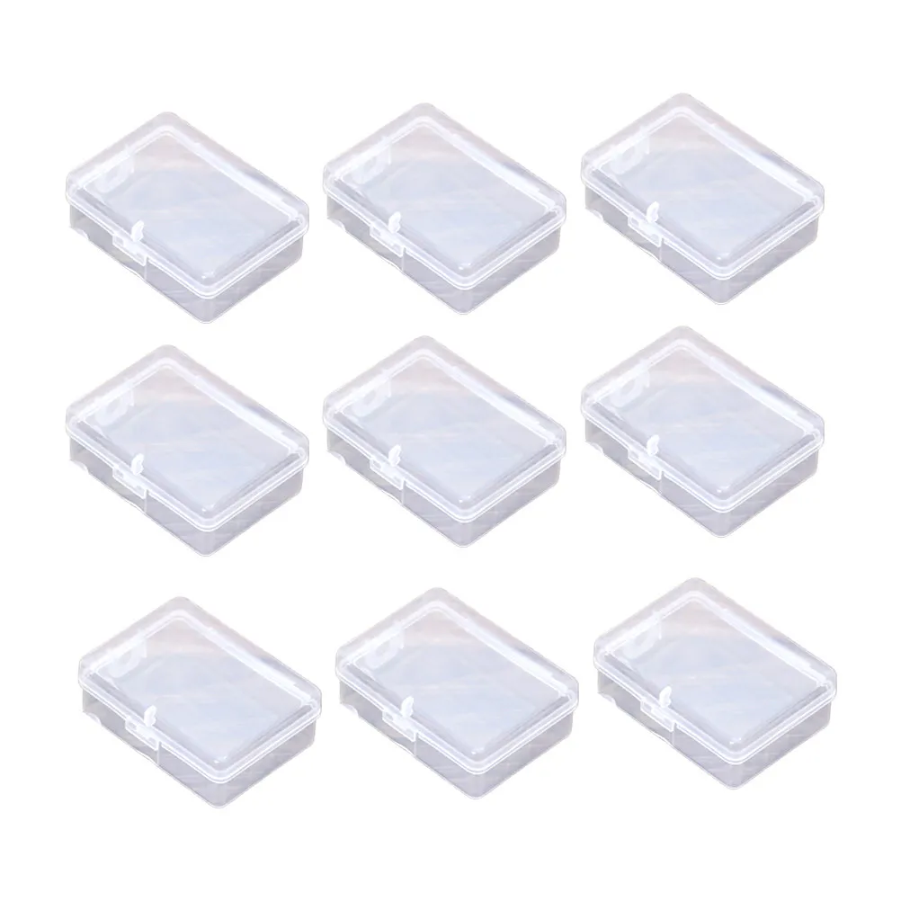 

20pcs Moisture Proof Storage Box Jewelry Pills Organizer Plastic Hanging Container Graded Lattice Design Moth Resistant Case