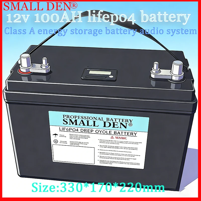 

Аккумулятор LiFePO4 12,8В 100Ач для активного отдыха, многофункциональный, с выходом USB Type-C, для гольф-каров и лодок, зарядное устройство 14,6В 12В 1200Вт