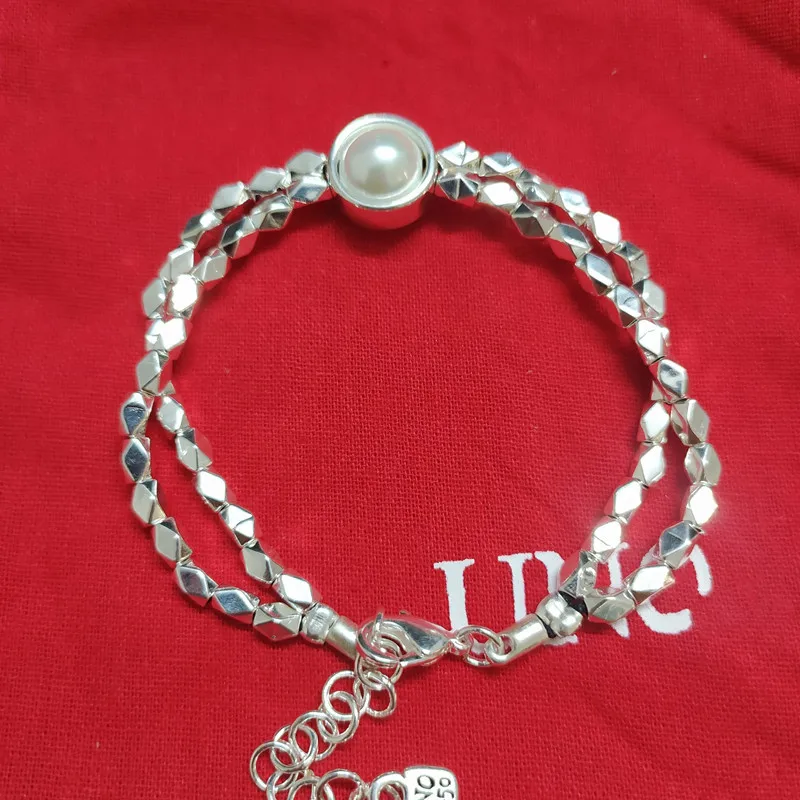 Yisheng Alloy Bead Bracelet, Silver Clasp, With Logo, Wholesale, New 2021, European Fashion Gift