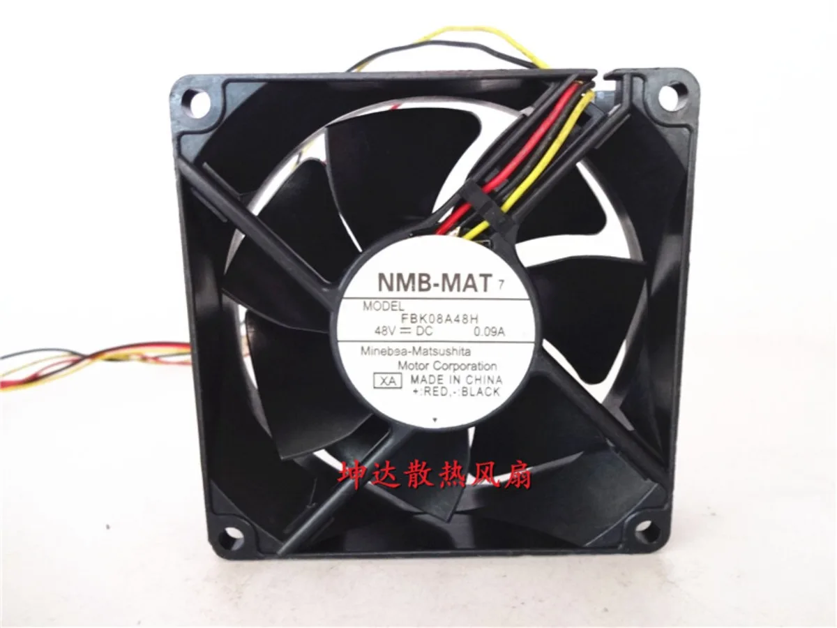 

1 шт. для NMB-MAT FBK08A48H 48V 0.09A 8025 3-проводной инверторный вентилятор с двойным шарикоподшипником