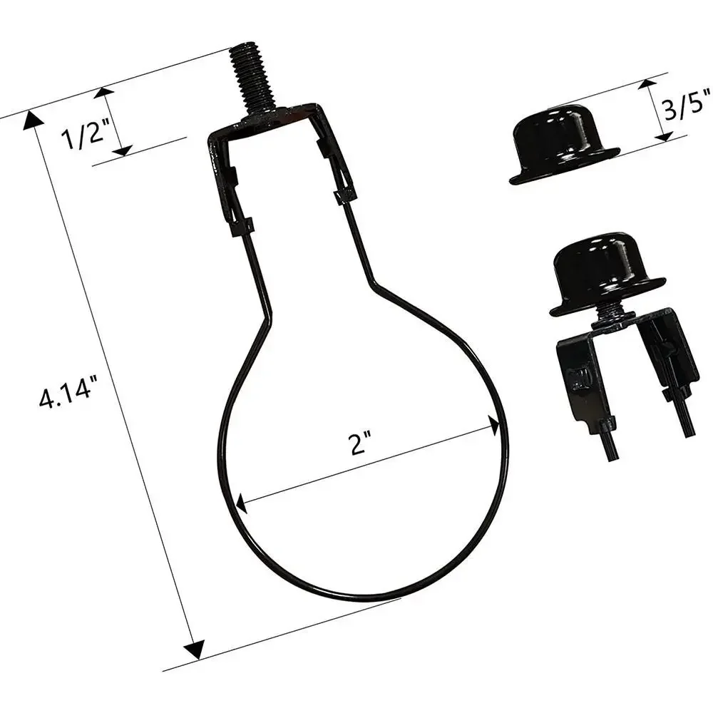 Durable Harp Includes Light Bulb Clip Supporting Iron Lamp Shade Cap Finial Top Holder Adapter Lamp Decoration image 6