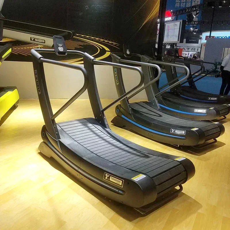 Commercial Cardio Machine Air Running Machine Gym Fitness Self-generated Non-motorized Curved Treadmill