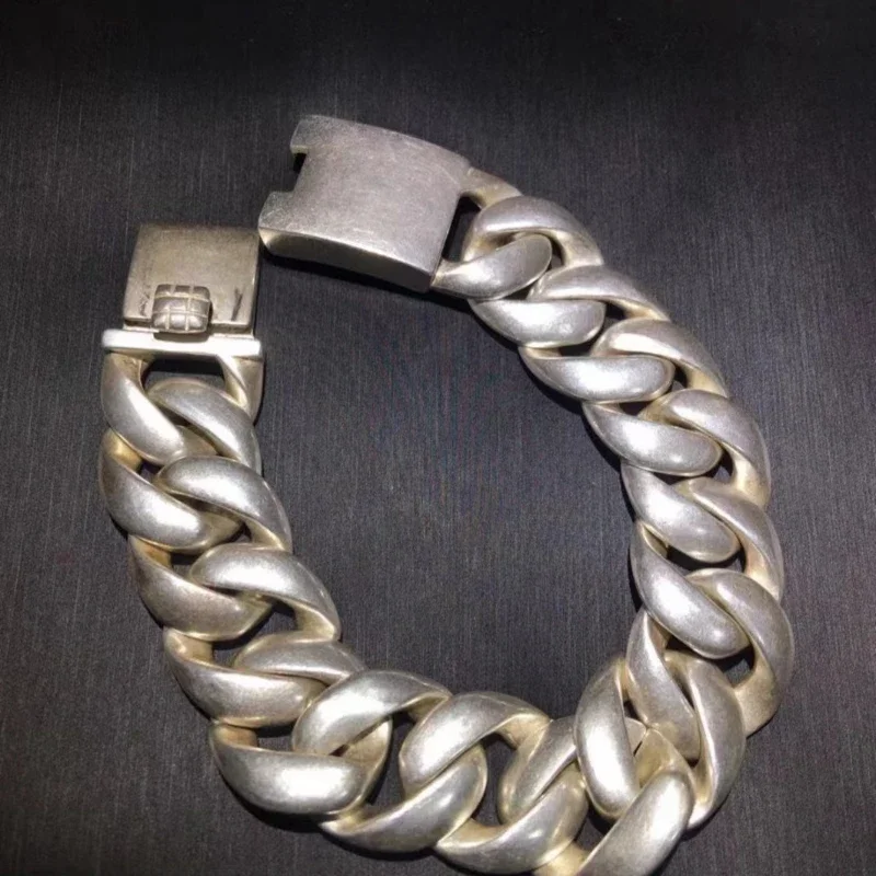 Tibetan Silver Bracelet Fashion Bracelet Personalized Simple Jewelry Exquisite Workmanship Couple Men Women Gift