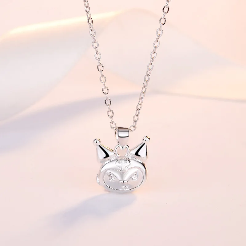 Cartoon Sanrio Cinnamoroll Kuromi Melody Pendant Necklace Adjustable Size Collarbone Chain Send Friend’s Birthday Present