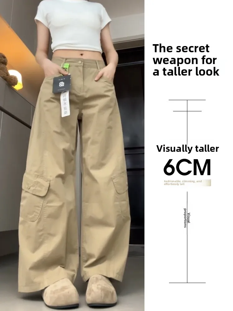 حجم كبير الرجعية الأمريكية Fce اصطف ملابس العمل الجينز المرأة الخريف الشتاء مستقيم الساق بنطال ذو قصة أرجل واسعة عالية الخصر التخسيس #3