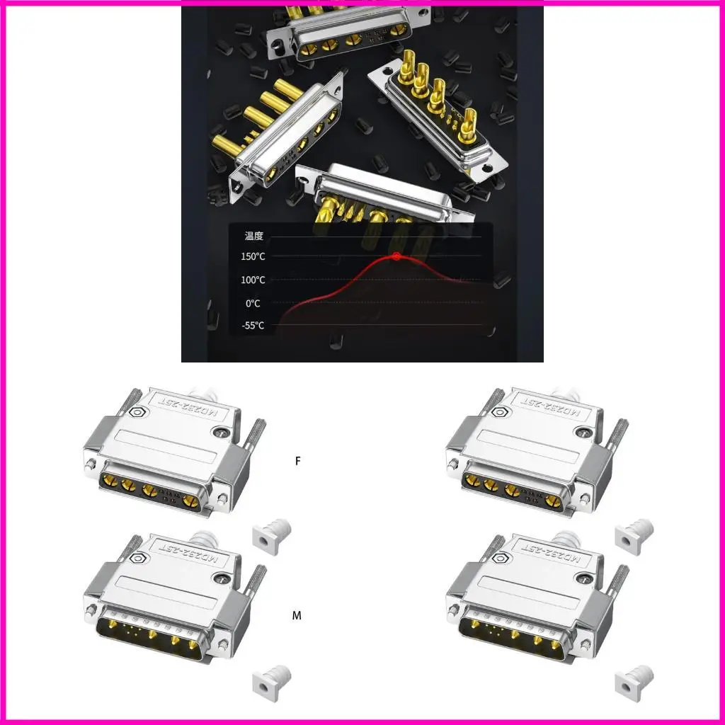 

1pc 30Amp Mixed D-Sub Connector 9W4 Male/Female 5+4D-SUB Pin Power Mixed