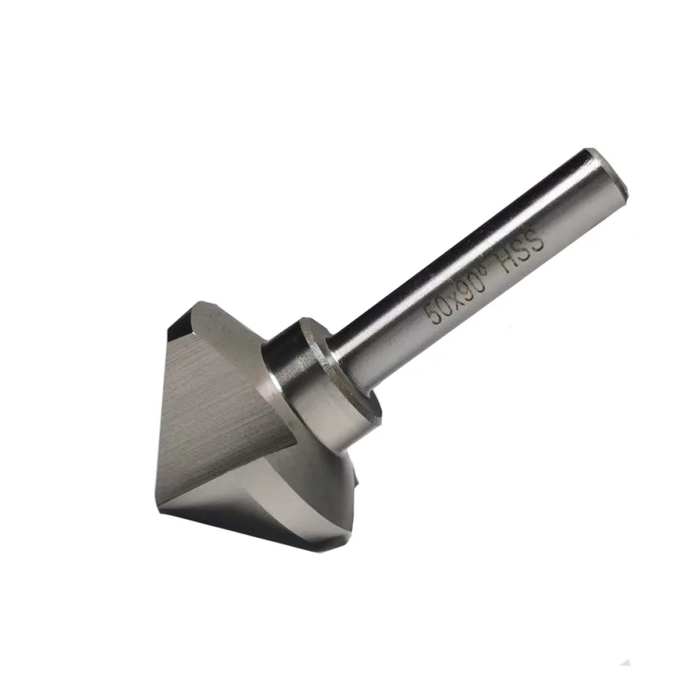 UCHEER 3 Flute 90 degree Countersink Dill HSS Chamfering Milling Cutter Wood Steel Hole Drilling 4.5 to 50mm Chamfer Cutter Tool