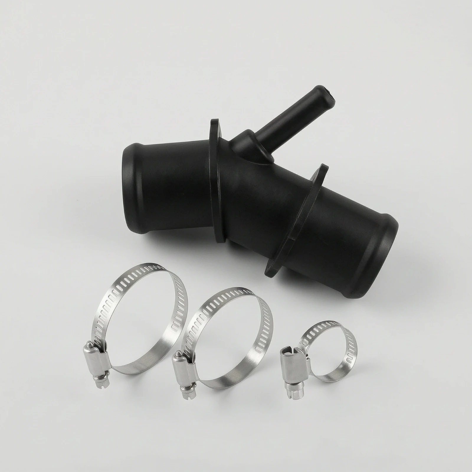 Cooling System Hose Adapter with Clamps Angled Coolant Hose Connector Adapter with Clamps Coolant Line Connector