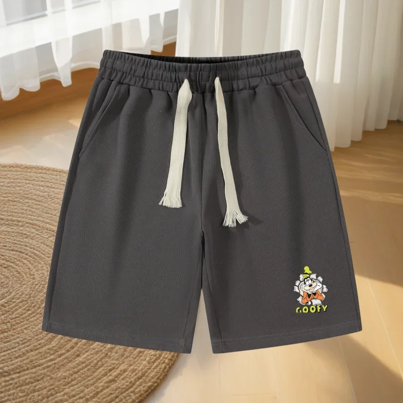 

2025 New Disney Mickey Mouse Men'S Summer Casual Sport Shorts Loose Fit Elastic Waistline with Drawstring Breathable Fabric