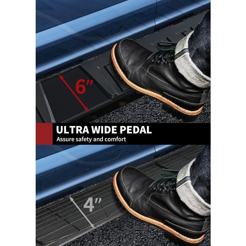 لوحات تشغيل 6 بوصات متوافقة مع 2019-2025 Chevy Silverado/GMC Sierra 1500 Crew Cab، 2020-2025 2500HD 3500HD