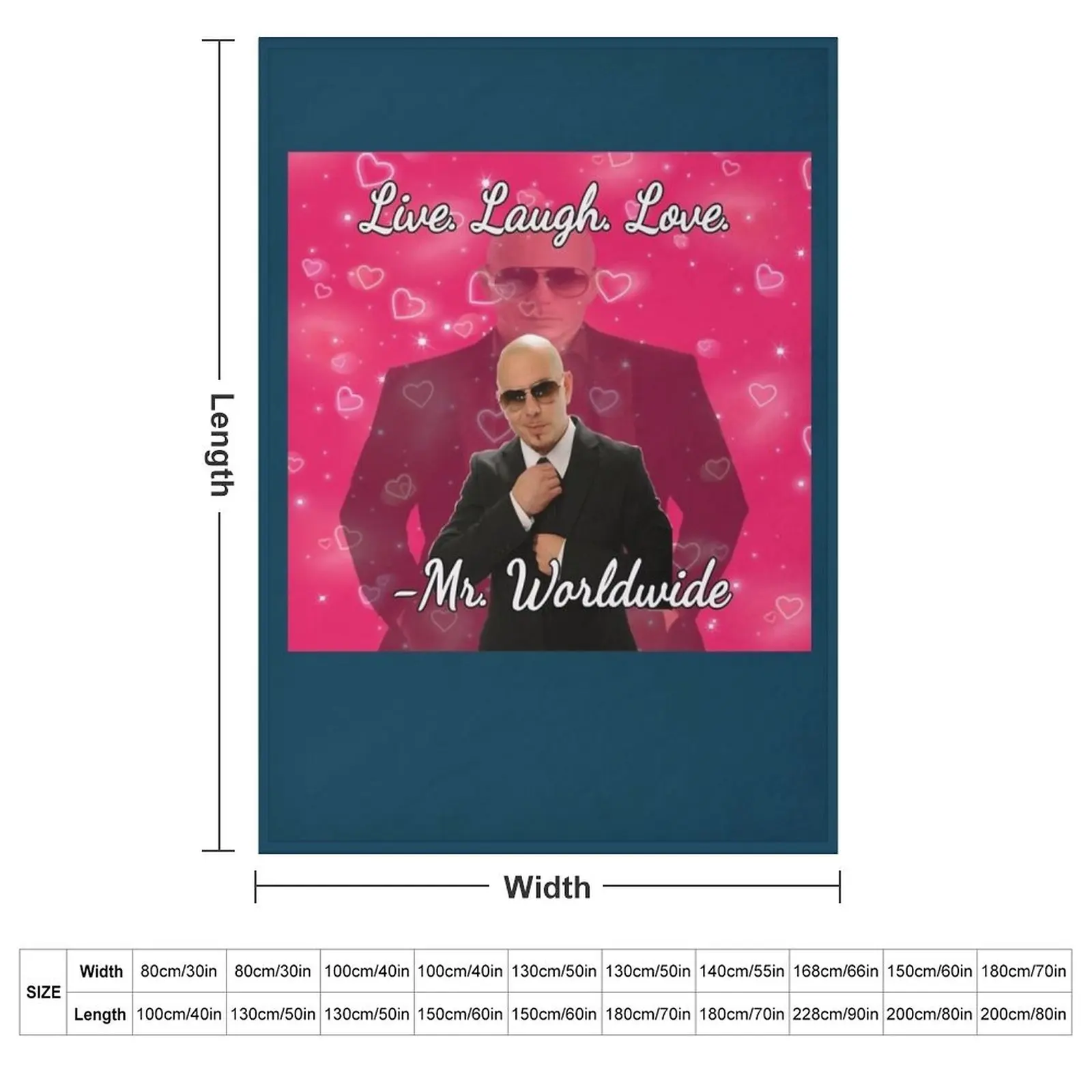 Mr worldwide says to live laugh love Throw Blanket Hairy Luxury St Giant Sofa Luxury Throw For Sofa Thin Retros Blankets
