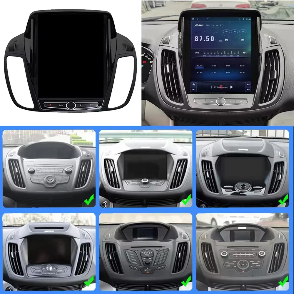 9.7 Inch Car Radio Auto radio For Ford Kuga 2 Escape 3 2012-2019 for Tesla Style Wireless Carplay Screen Android Auto Stereo GPS