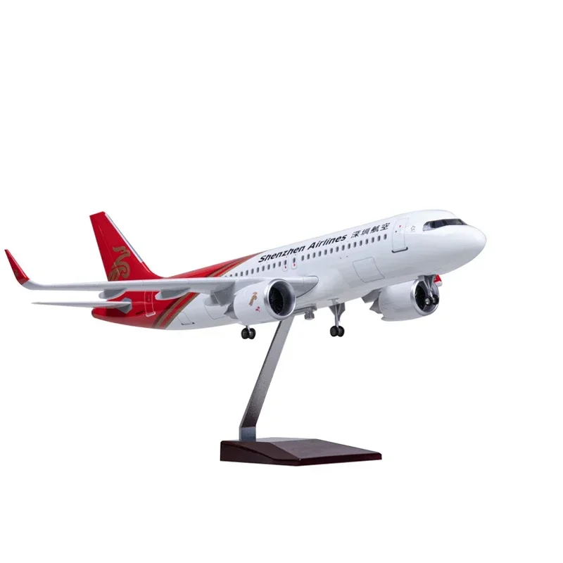 

Home Decor 47cm 1:80 Scale Shenzhen Airlines A320 Simulation Passenger Resin Aircraft Model Souvenir with Wheels and Lights Show