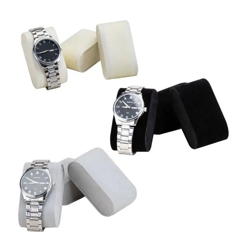 A52E 5 Stück Samt Uhr Armband Kissen Schmuck Displays Requisiten für Home Shops – Detail 10