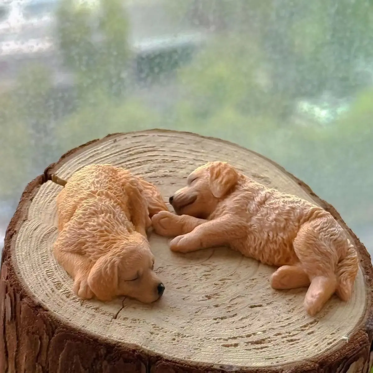 Golden Retriever Hund Harz Auto Ornamente Welpe Niedlicher Hund Spielzeug Figur Statue für Auto Armaturenbrett Tischdekoration – Detail 7