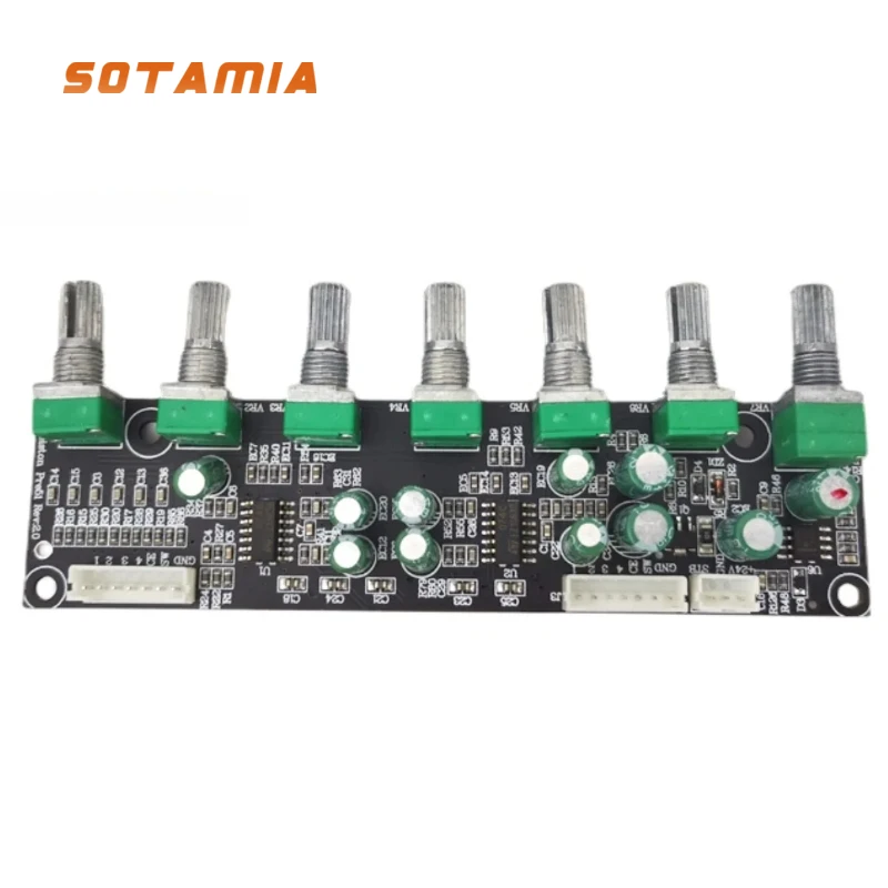 SOTAMIA 5.1 Pre-Amplifier Tone Board 6 Channel Independent Volume Adjustment Bass Frequency DIY 5.1 Home Audio Amp DC15-35V