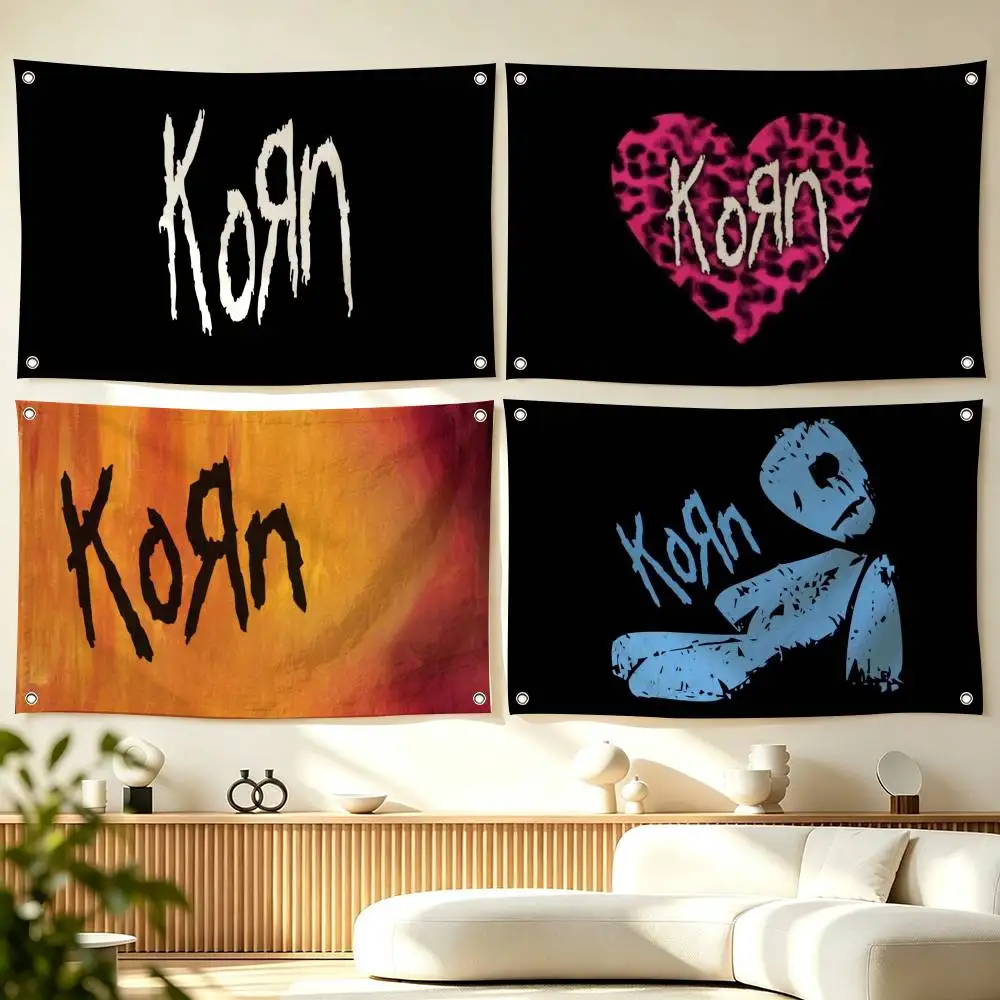K-Korn Metal B-Band  Flag Suitable For Party Club Outdoor Interior Wall Decoration Banner Fans Gift