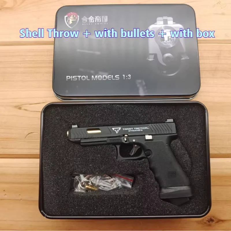 

Alloy Empire 1:3 GLK G34 Gun TTI Rapid Chase 2 Throw The Shell Pistol Key Chain Model Ornaments PUBG Toys Figurines & Miniatures