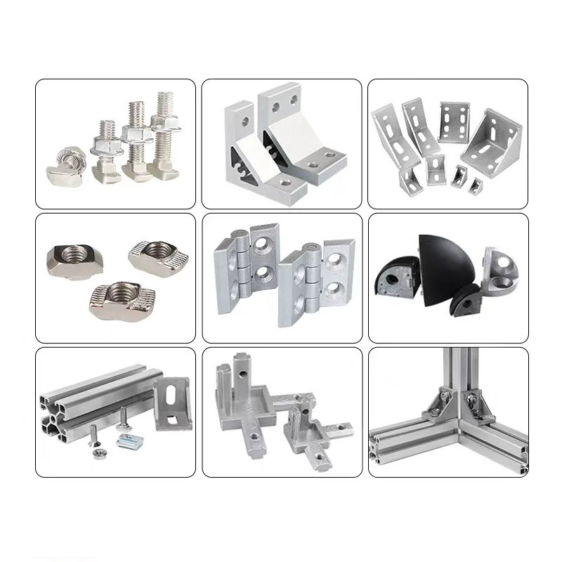 10PCS European Standard Aluminum Profile one-Word Connector 20-30-40-45 Series Profile Straight Groove Connection Butt Joint