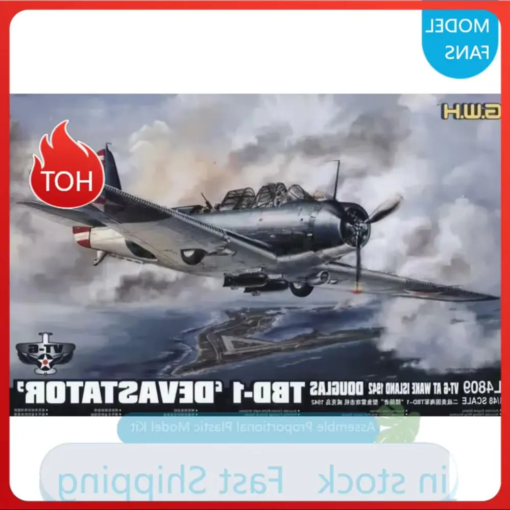 

Assemble Great Wall Attack Aircraft Model Kit 1:48 L4809 Douglas TBD-1 Devastator 1942 Top quality Ornament Custom