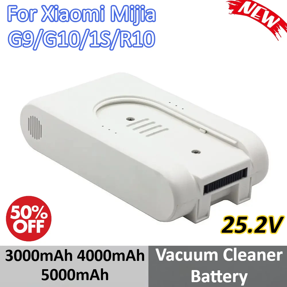 

25.2V 3000mAh 4000mAh 5000mAh Vacuum Cleaner Battery for Xiaomi Mijia G9/G10/1S/R10