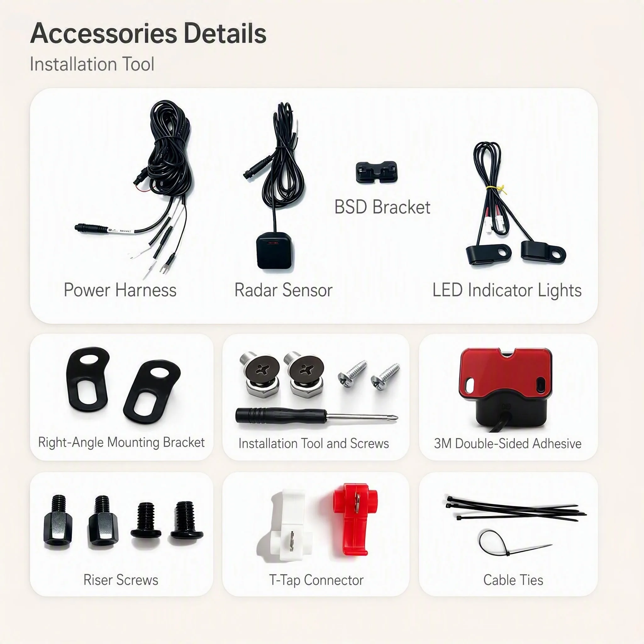 Motorcycle BSD Blind Spot Detection System 77Ghz Millimeter Wave Radar Reversing Sensor Change Lane Safe 50m Range view 6