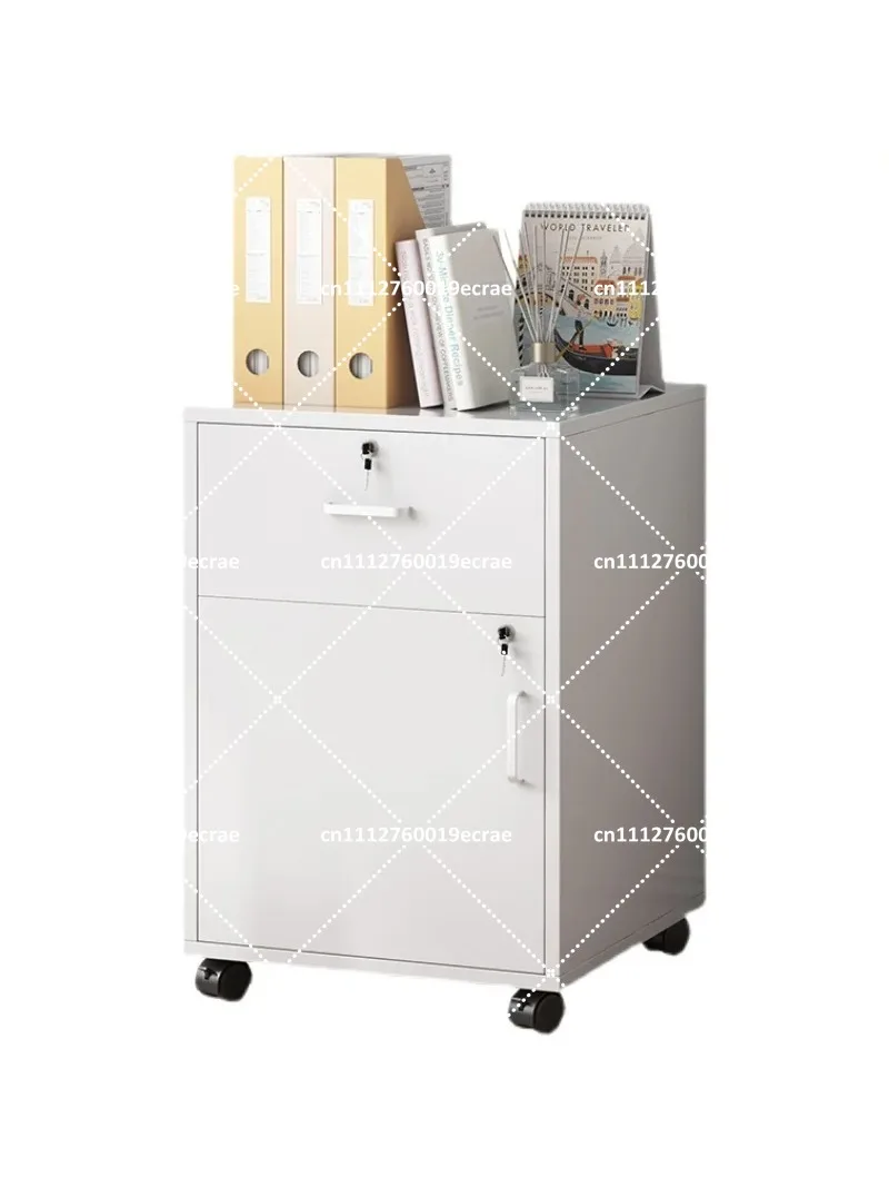 

Locked Storage Cabinet, Office Side Cabinet with Drawers, Low File Cabinet for Desk, Storage Organizer