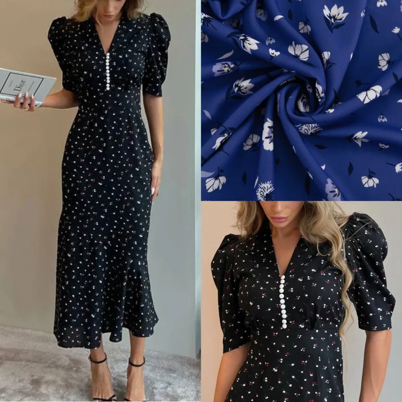 

Women’s Summer Slim Fit V-neck Printed Dress Short Sleeve High Waist Elegant Ankle-Length Dresses For Fashion Casual Style 2025