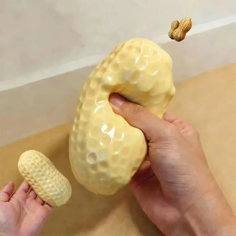 Cute Peanut  Toy Slow Rebound Stress Relief Ball Anti-Anxiety Fidget Toy For Kids & Adults Fun Squeeze Toy Gift