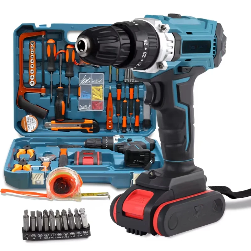 

YYHC-High Efficiency Low Price 21V Power Tool Kit Set Cordless Portable Electric Power Drill