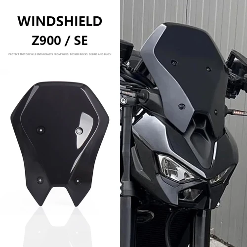 Imagen 2 del producto Protector Deflector de parabrisas para motocicleta Touring Z900, accesorios para Kawasaki Z900 Z 900 SE 2025, cubierta grande y alta para parabrisas