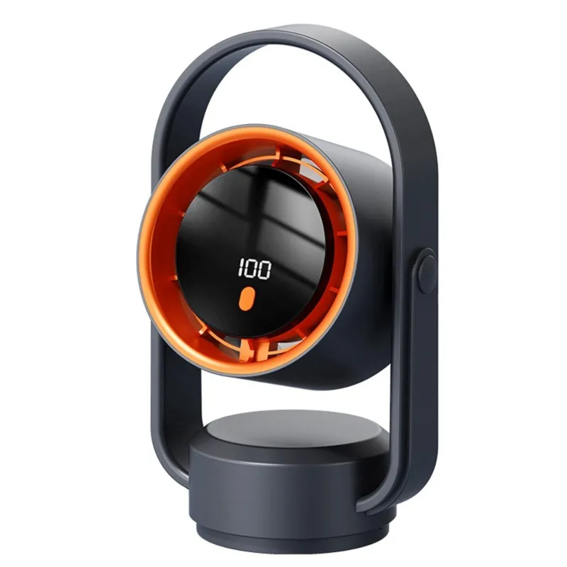 

WHYY-Digital Display Oscillating Desk Fan-Modern Design, 100 Speed Settings, USB Rechargeable, 1-3H Battery Life Operation