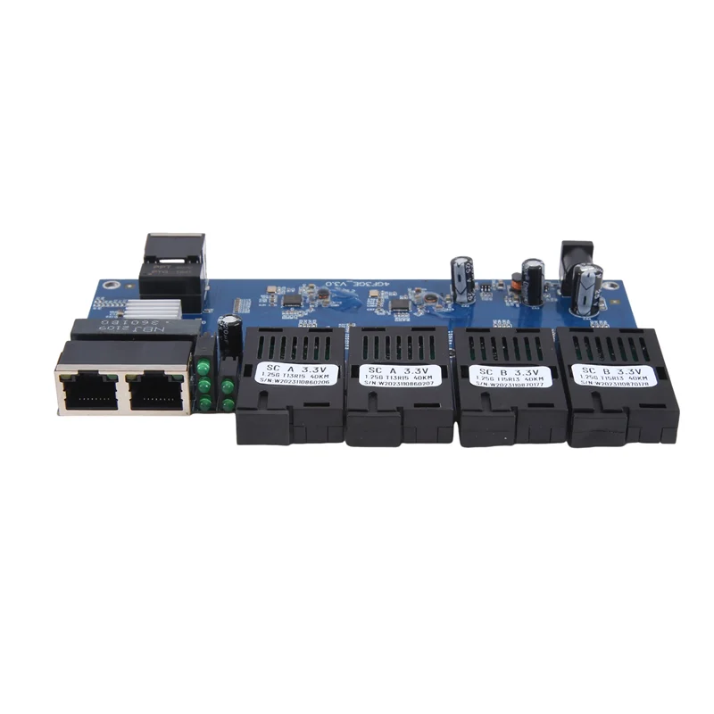 

A40Z-Gigabit Placa Metro Ethernet Switch Fibra 4X1.25G Fiber Port 3X100/1000M RJ45 Port SC Optic Fiber Switch Simplex 20KM