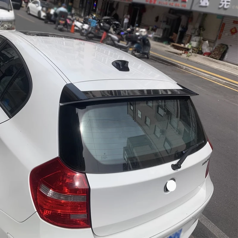 لسيارات BMW 1 Series 2004-2012 E87 E81 Hatchback 116i 120i 118i غطاء صندوق السيارة الخلفي سقف سبويلر أجنحة الكربون الأسود اكسسوارات السيارات جزء